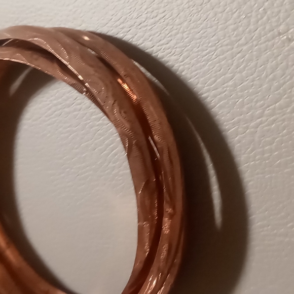 2 copper bangle bracelets .5 layer bangle & a single.size 9 - Picture 4 of 7